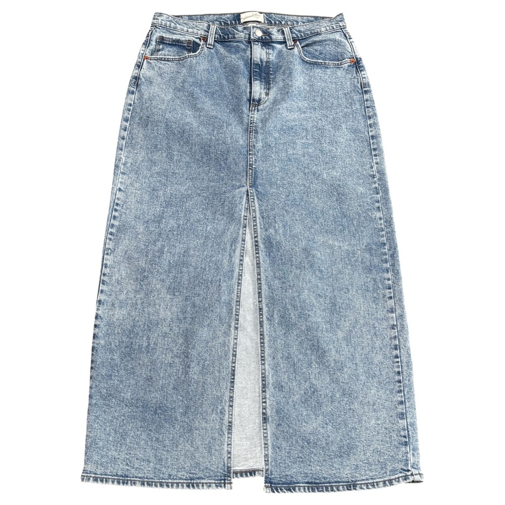 Maxi Chic Denim Skirt with Front Split size 12